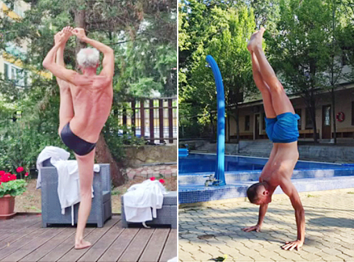 Performing Asana for a country