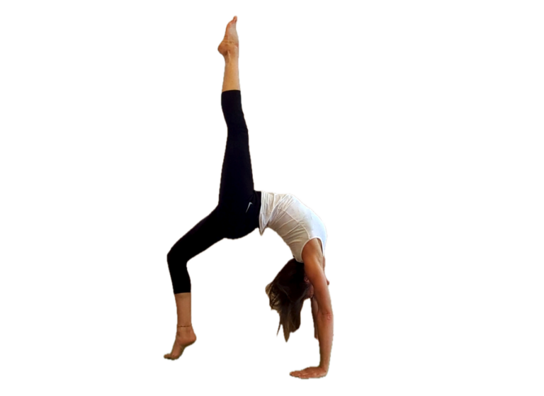Wheel Pose with Vertical Leg Variation – Eka Pada Chakrasana