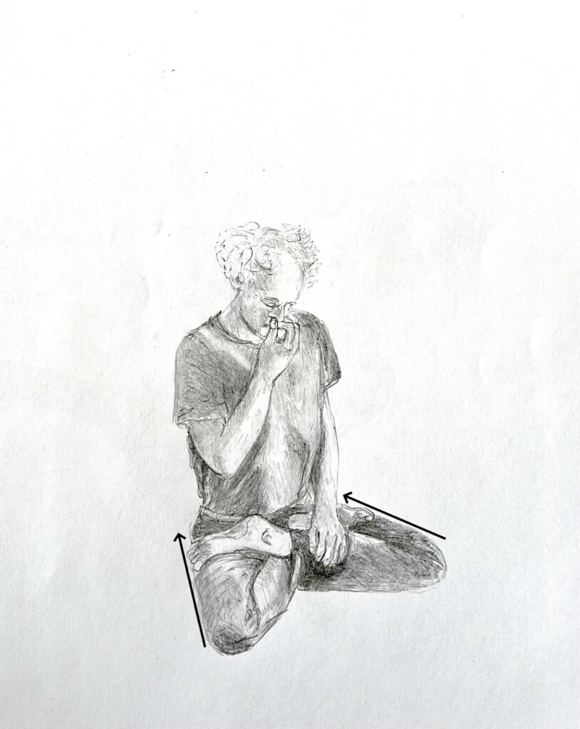 Pranayama Mula Bandha Zeichnung